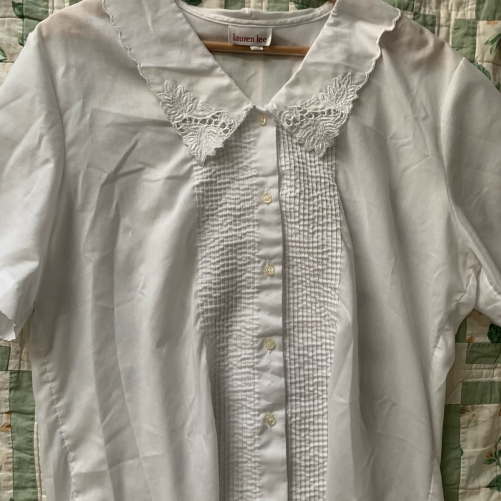 Vintage Lace Collar Blouse